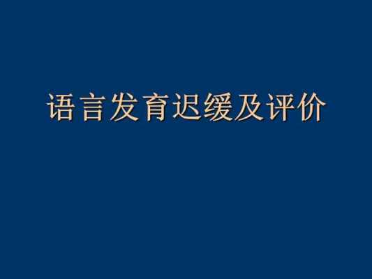 语言迟缓评价（语言迟缓评价语）