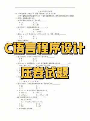 c语言考试程序（C语言考试程序设计可以）