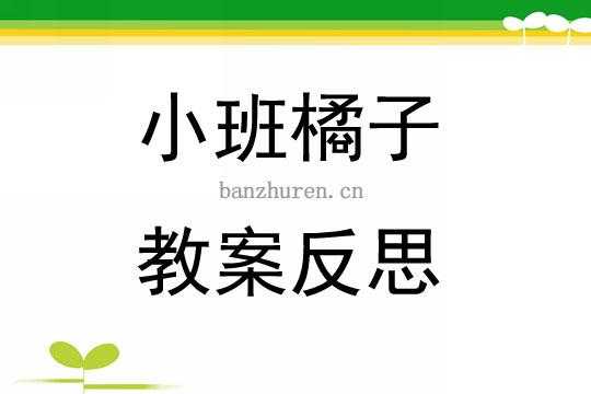 小班橘子语言（小班橘子语言教案反思）