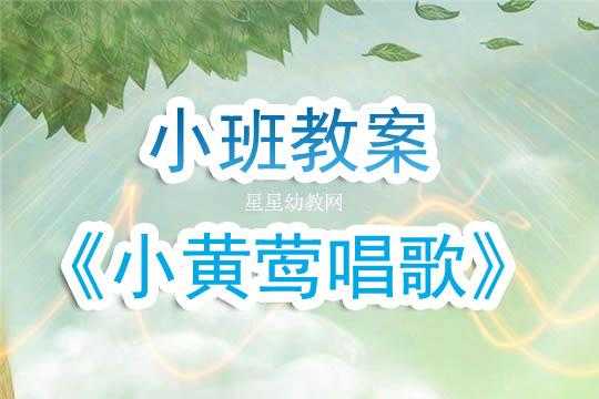 中班语言小黄莺唱歌（大班语言小黄莺唱歌反思）