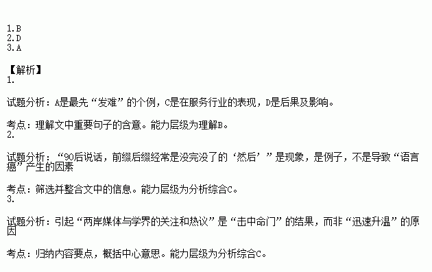 语言癌的内涵（治疗语言癌选择题答案）