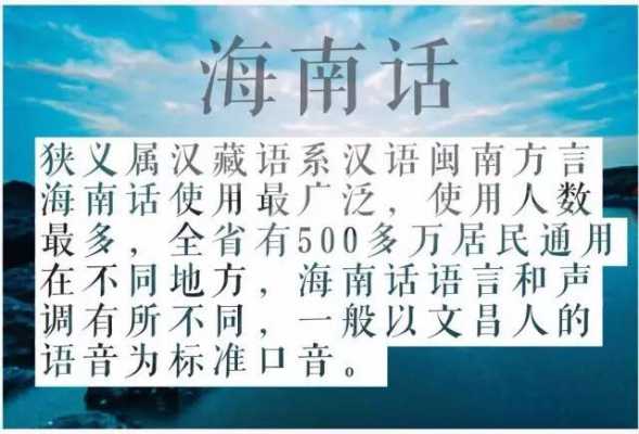 海南说什么语言（海南说的是什么语言）