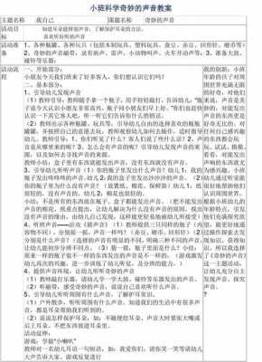 小班语言《声音》教案（小班语言声音教案设计意图）