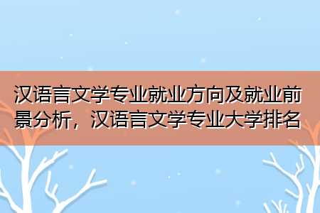 汉语言文学硕士就业（汉语言文学学硕就业）