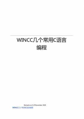 c编程语言（wincc编程语言）