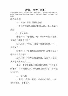 语言老虎照相教案（老虎照相公开课视频）