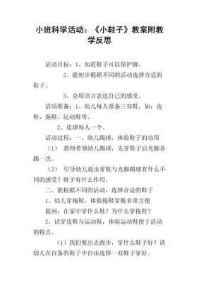 大班语言鞋子教案（大班语言鞋子教案反思）