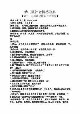 语言社会情感教案（社会情感的教案）