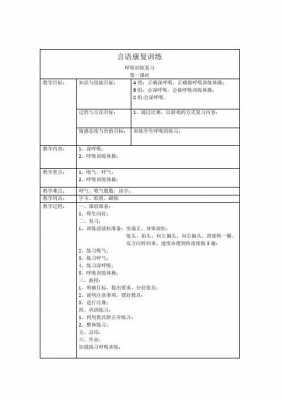 语言教案呼吸训练（语言呼吸训练的教案）