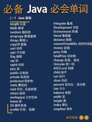 java所有词汇语言（java基础词汇）