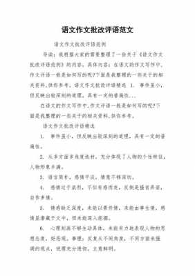 评改作文语言（评改作文专业术语）