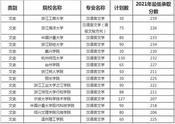 浙江外国语汉语言文学（浙江外国语汉语言文学分数线）