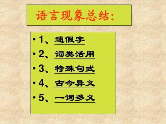 特殊语言现象用法（特殊语言现象用法有哪些）