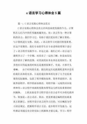 c语言完成心得（c语言的心得）