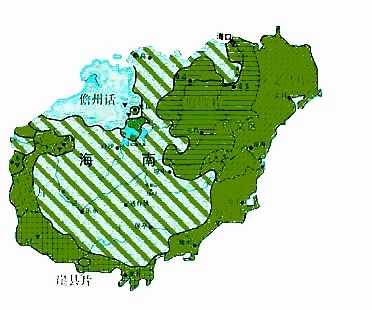 海南黎族苗族语言（海南黎族五大方言分布）