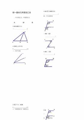 几何语言初一（初一几何语言汇总）