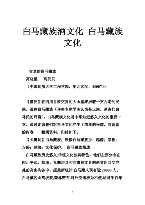 白马藏族语言（白马藏族语言是什么）