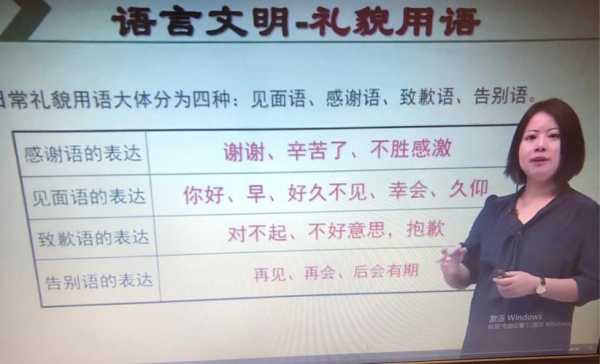 礼貌语言教学（礼貌用语教学）