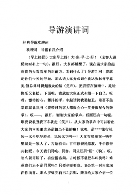 当导游的语言（导游应该说什么）