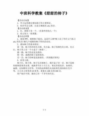 小班柿子语言课（小班语言甜甜的柿子故事教案）